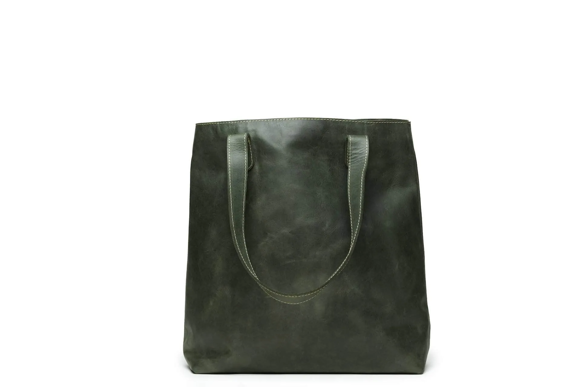 Hanna Leather Tote - Forest Green
