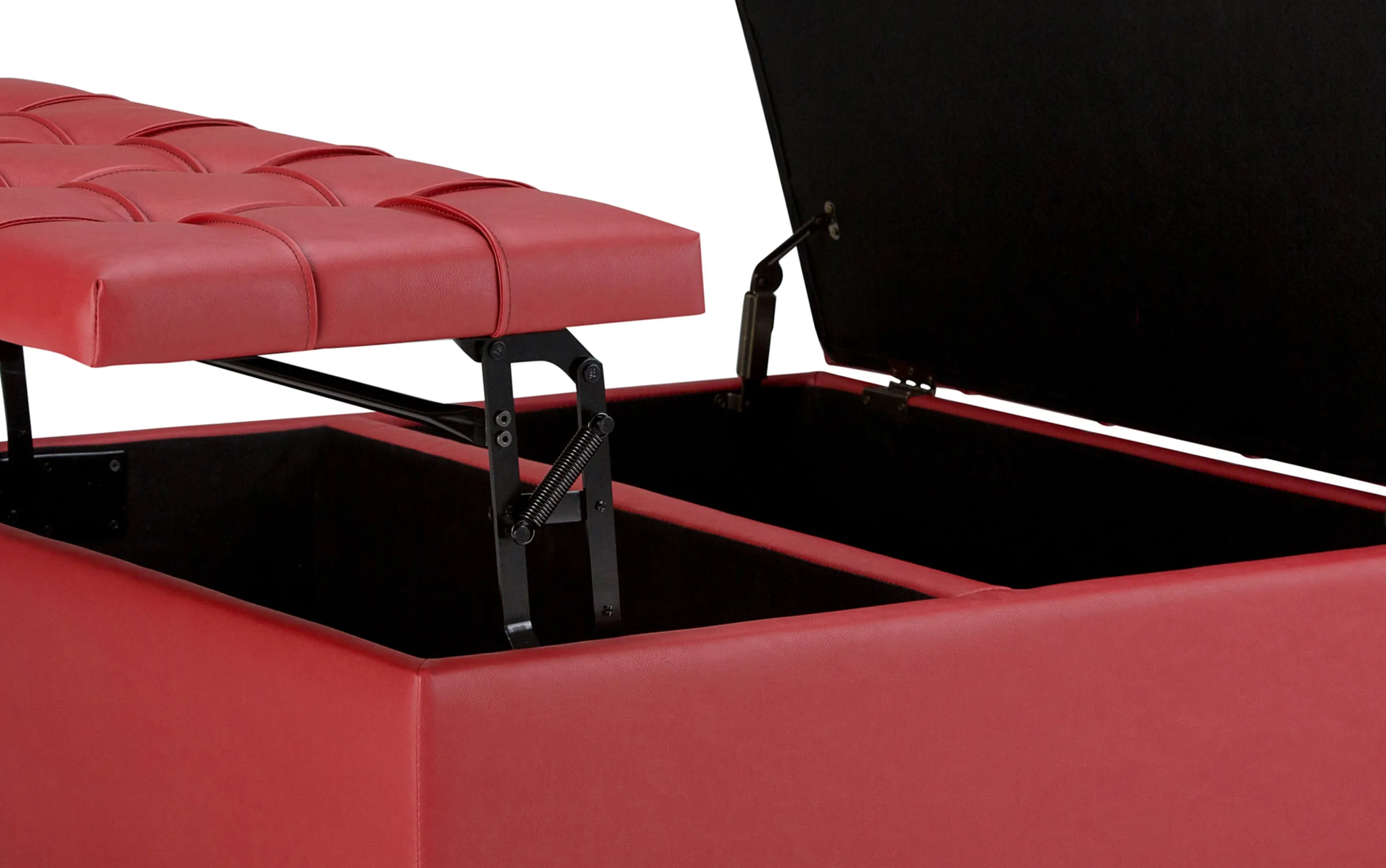 Harrison Coffee Table Ottoman in Vegan Leather