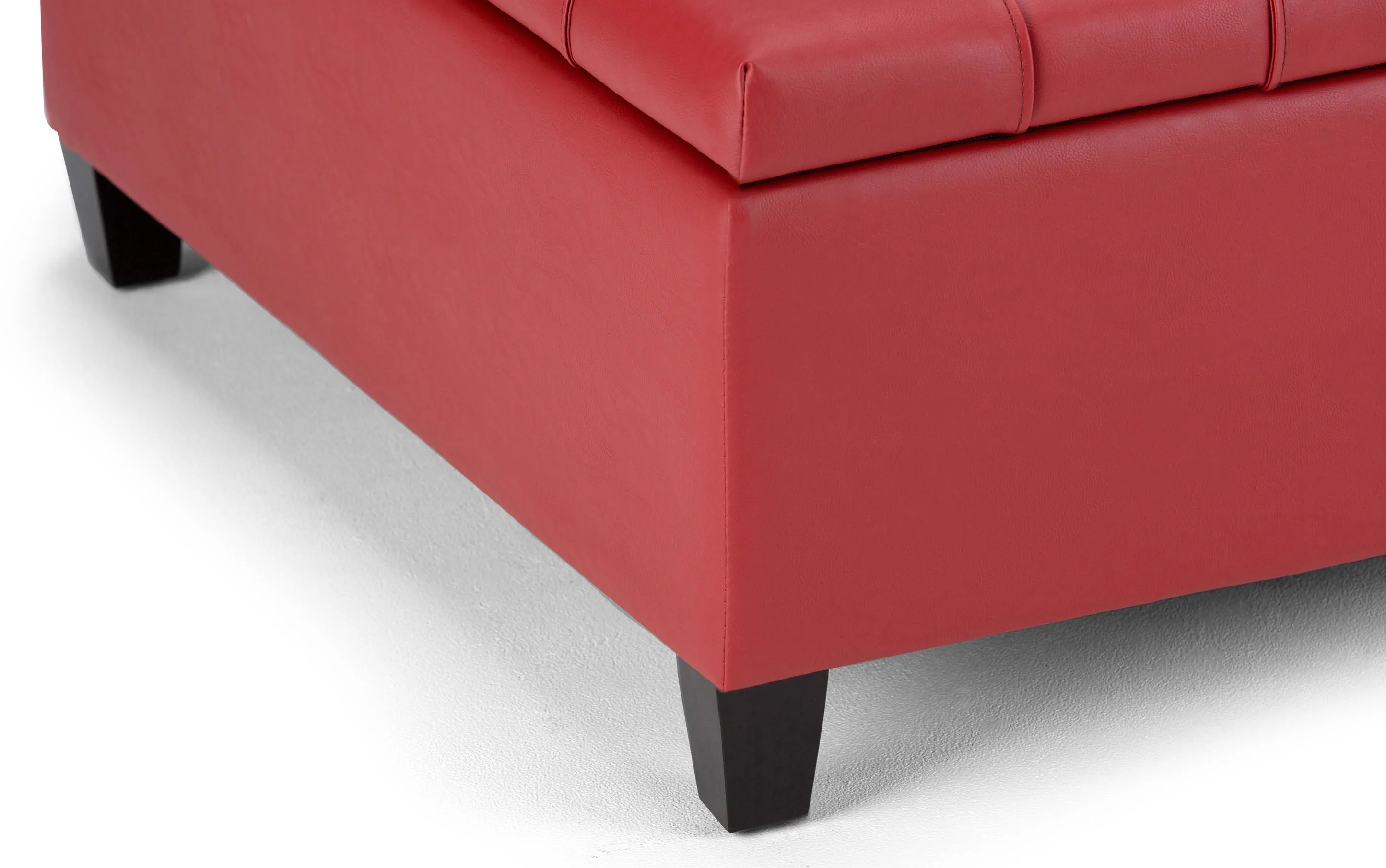 Harrison Coffee Table Ottoman in Vegan Leather