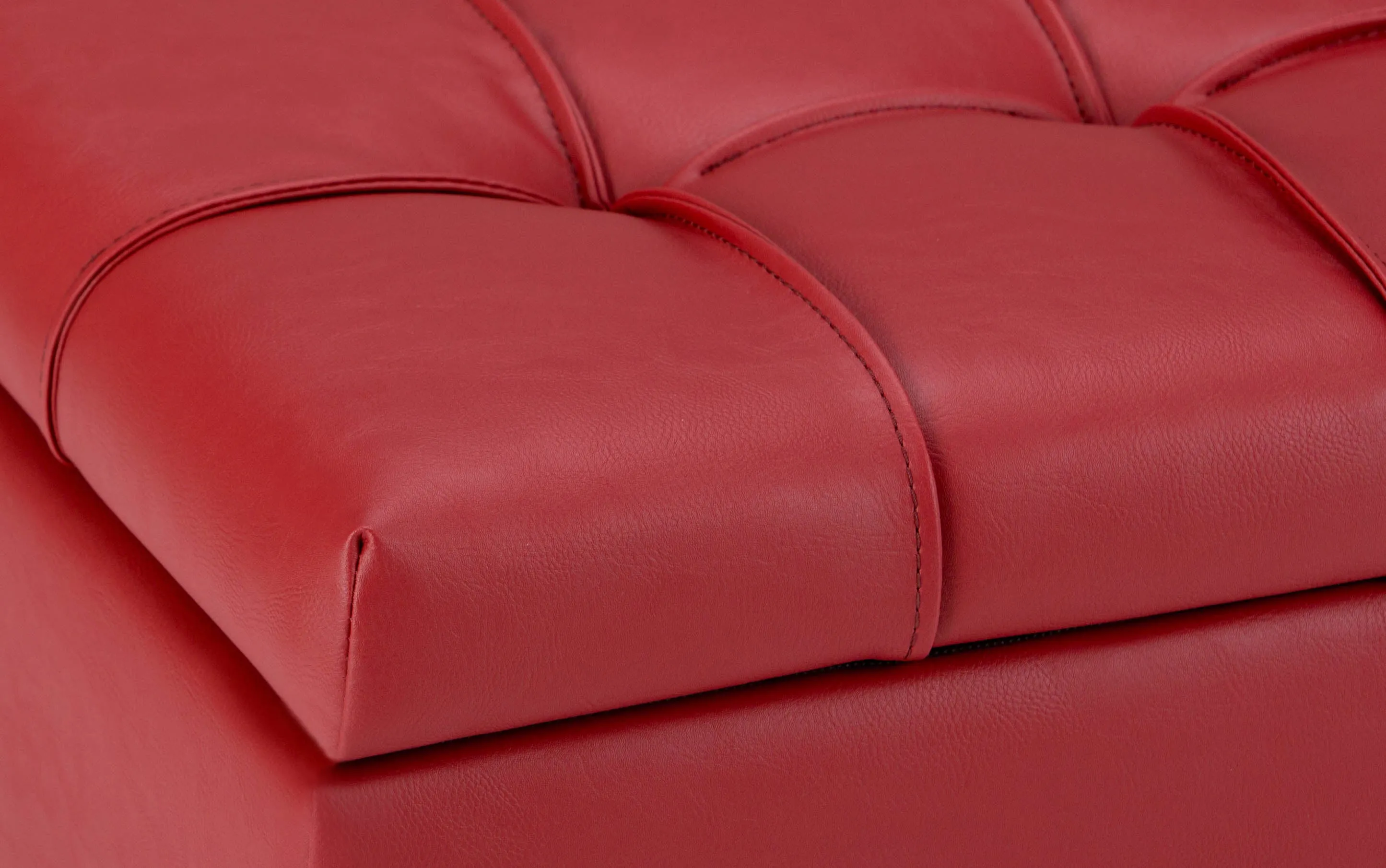 Harrison Coffee Table Ottoman in Vegan Leather