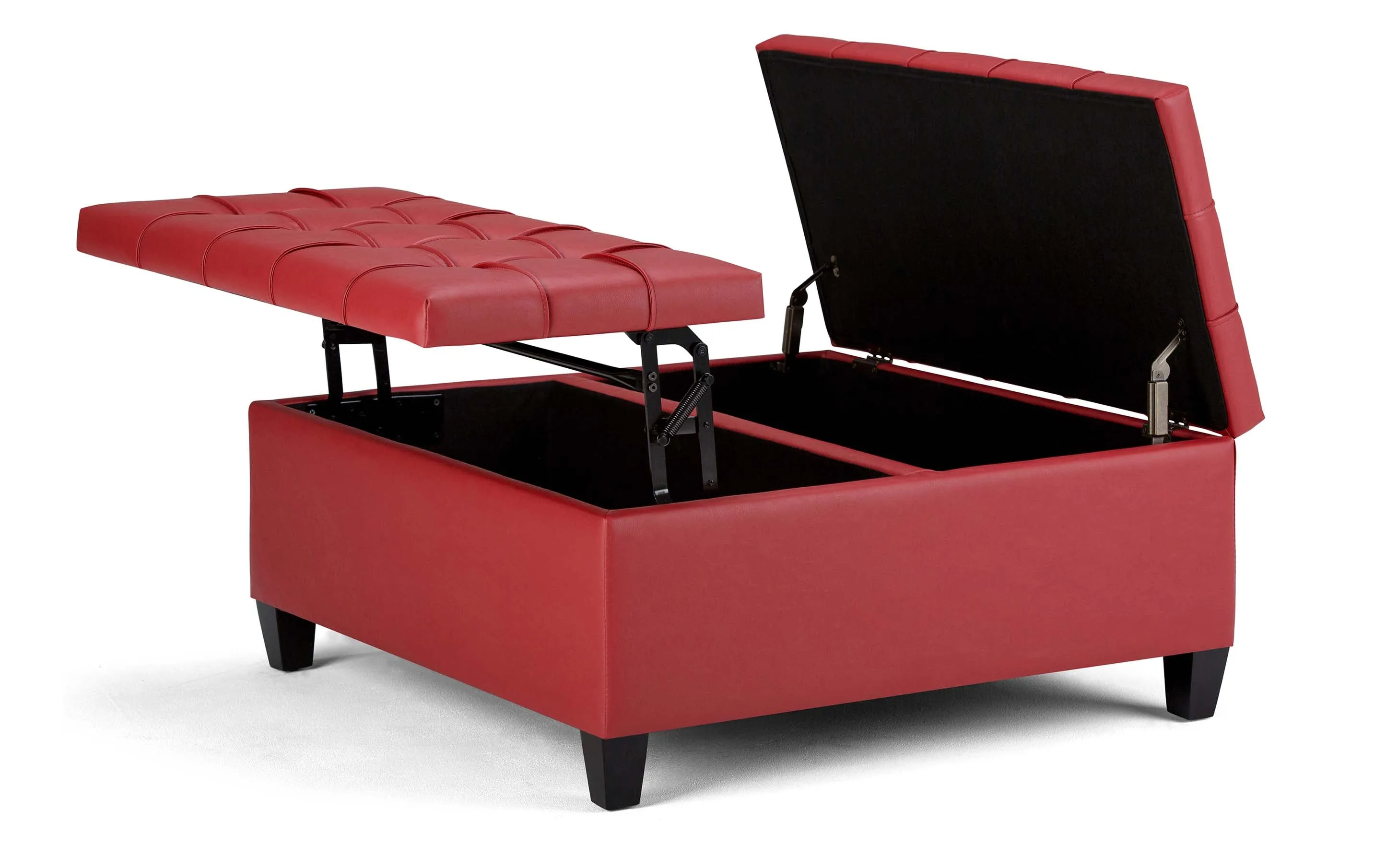 Harrison Coffee Table Ottoman in Vegan Leather