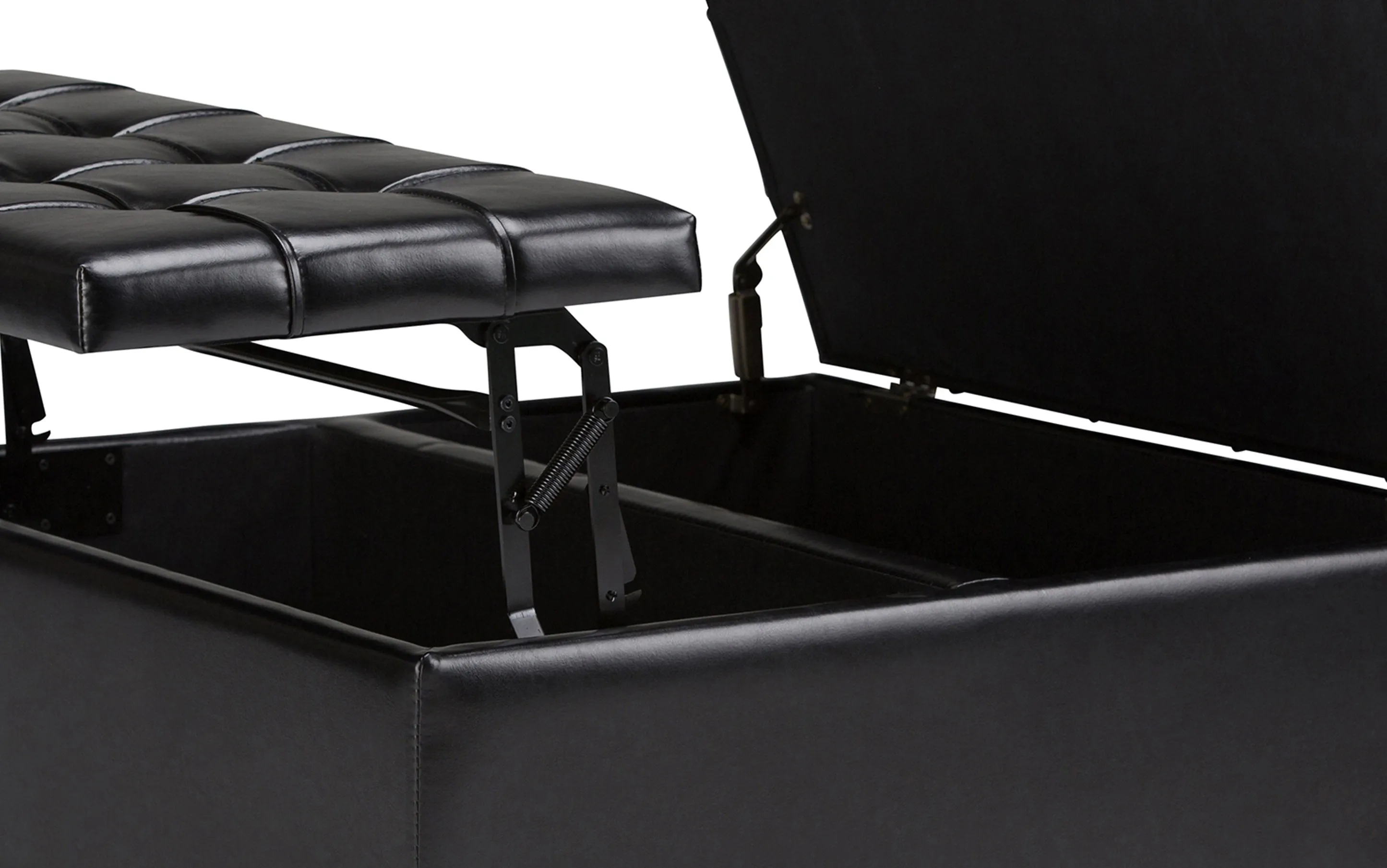 Harrison Coffee Table Ottoman in Vegan Leather