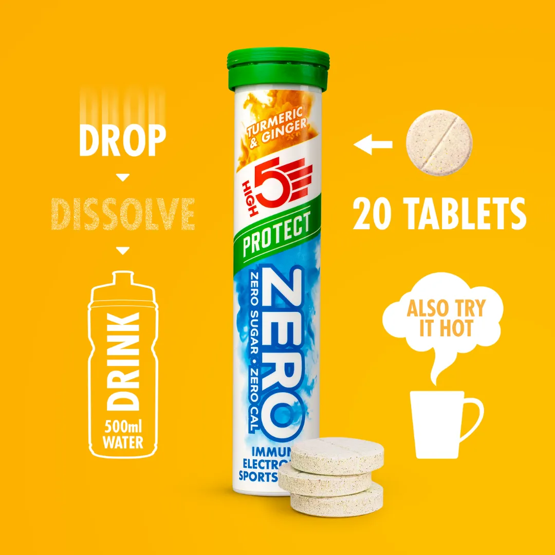 High5 - Hydration Tablets - ZERO - Protect - Turmeric & Ginger