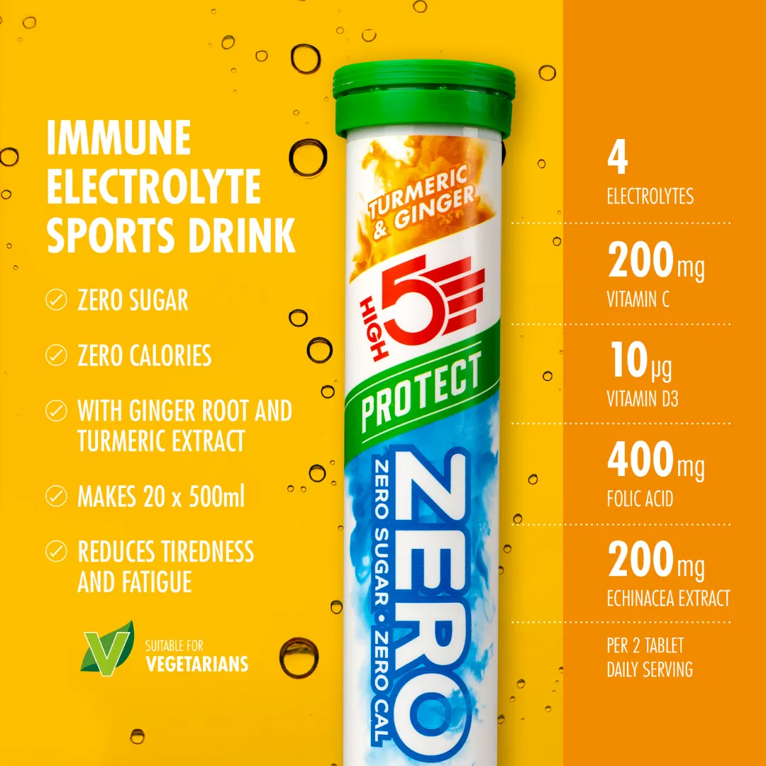 High5 - Hydration Tablets - ZERO - Protect - Turmeric & Ginger