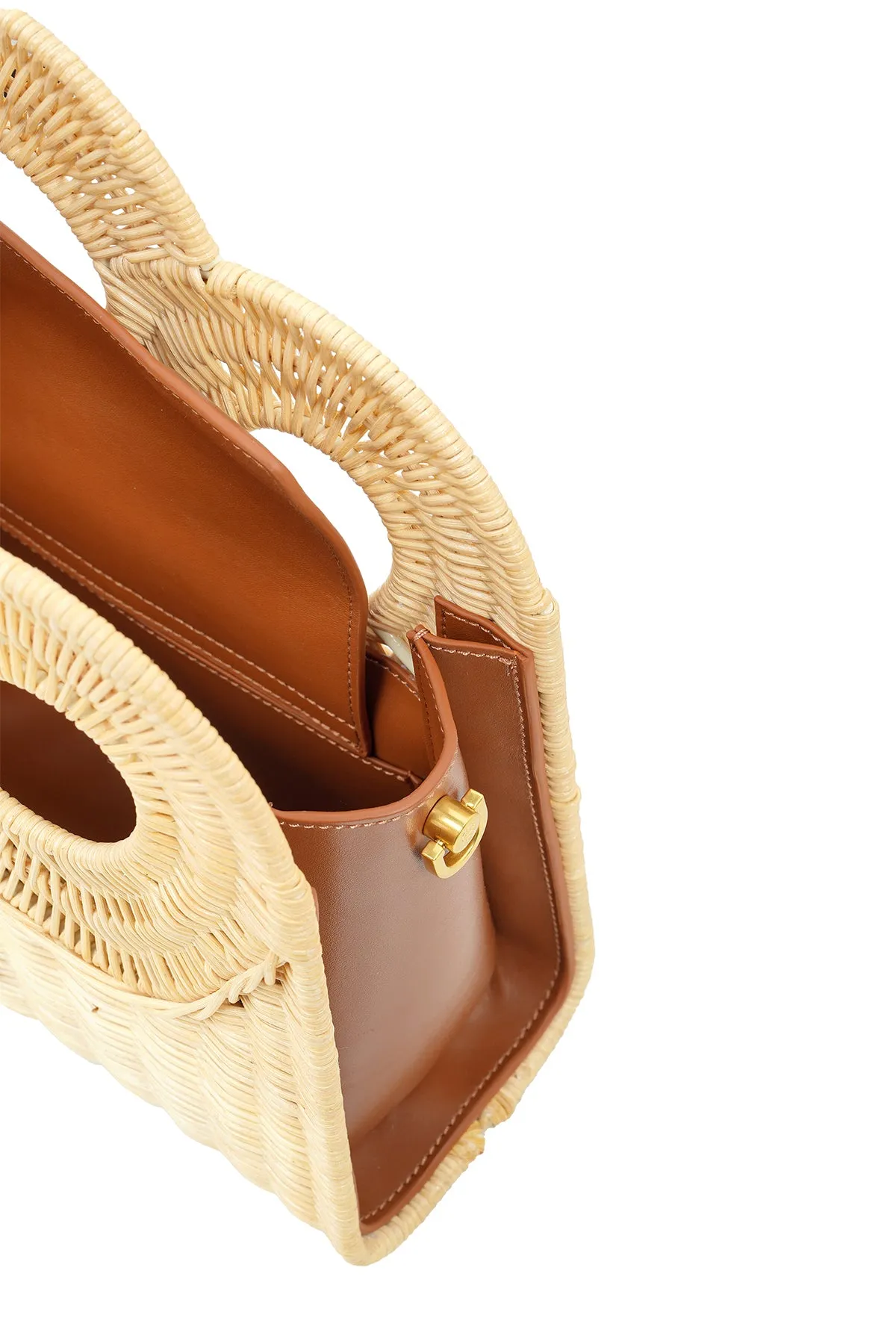 Hold Me Rattan Bag Small - Caramel