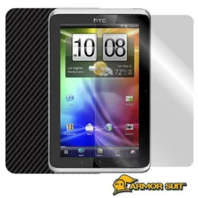HTC Flyer 3G Screen Protector   Black Carbon Fiber Skin Protector