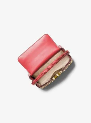 Karlie Graphic Logo Striped Leather Crossbody Bag | 55741