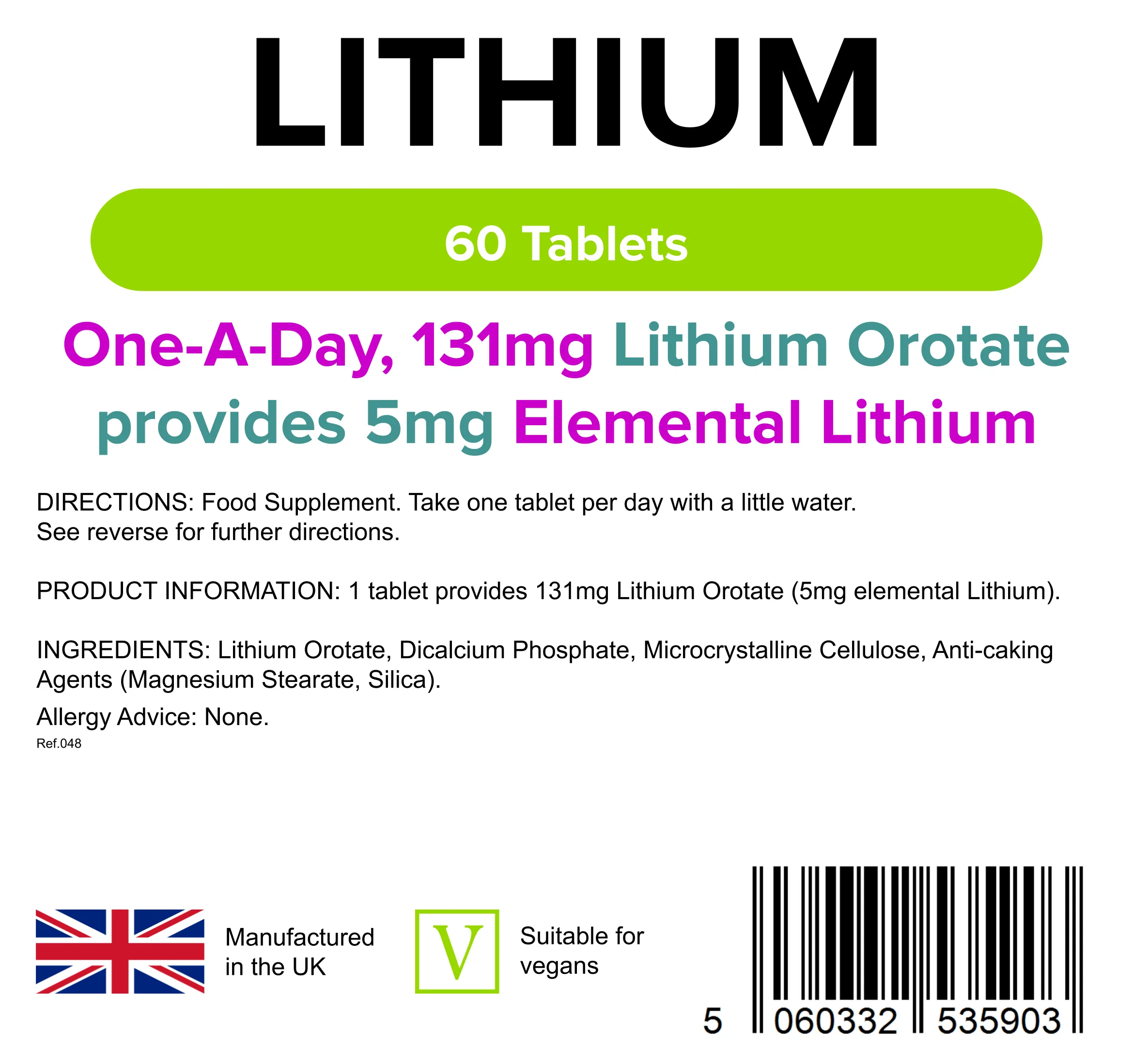 Lithium 5mg Tablets