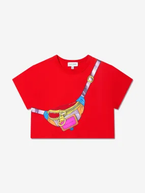 MARC JACOBS Girls Organic Cotton Bag Print T-Shirt in Red