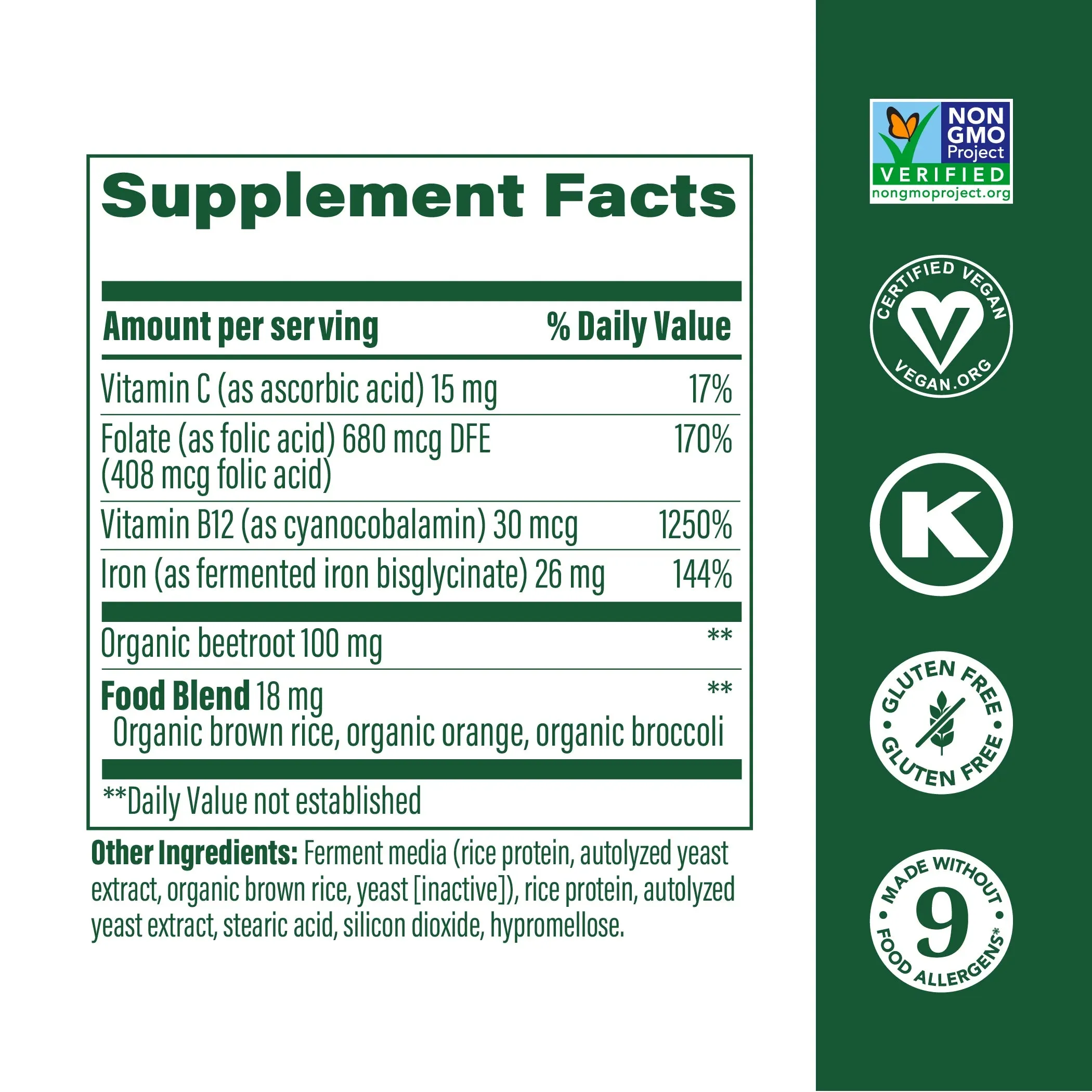 MegaFood Blood Builder Minis 60ct