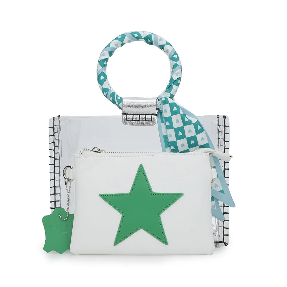MINI MOLLY - SCARF WHITE GREEN