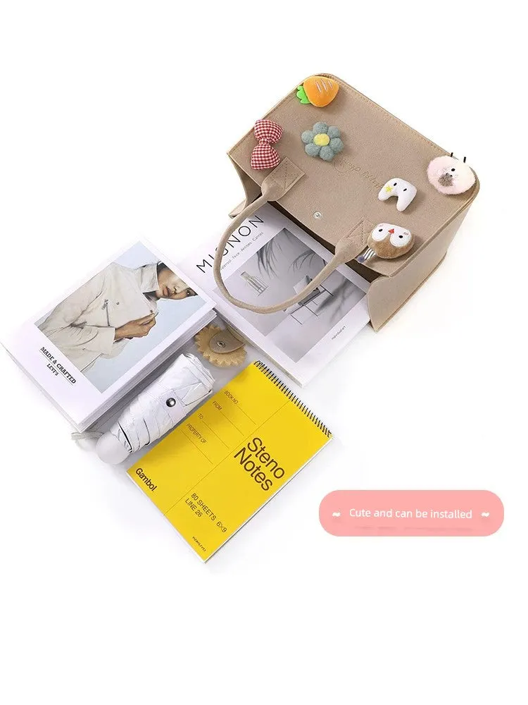 New Arrival Handbag Cartoon Doll Girl Felt Bag