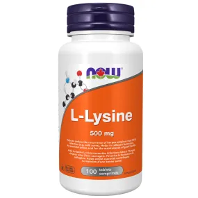 NOW L-Lysine 500mg 100 Tabs