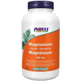 NOW Magnesium Citrate 200mg 250 Tablets