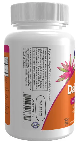 Now Multi-Vitamins Daily Vits Tablets 100ct