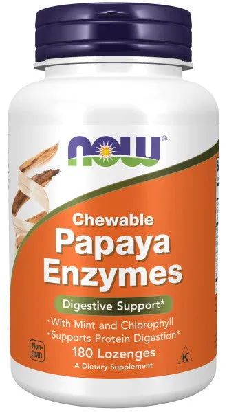 Now Papaya Enzyme Lozenges 180ct