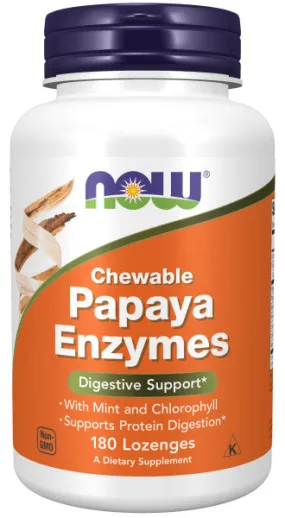 Now Papaya Enzyme Lozenges 180ct