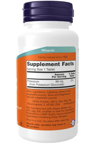 Now Potassium Gluconate Tablets 100ct
