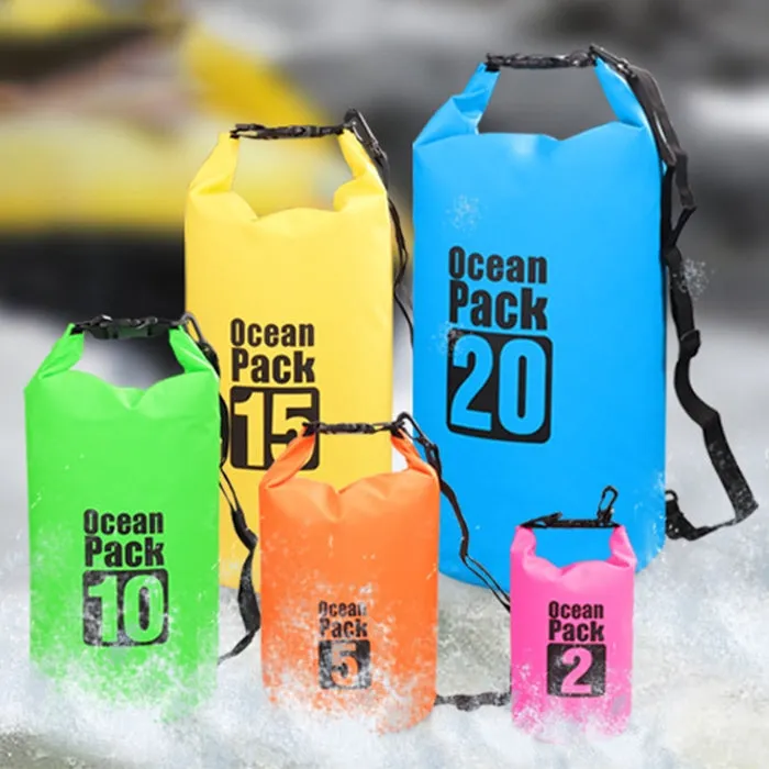 Outdoor Waterproof Single Shoulder Bag Dry Sack PVC Barrel Bag, Capacity: 10L (Black)