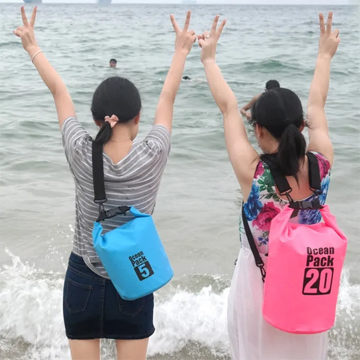 Outdoor Waterproof Single Shoulder Bag Dry Sack PVC Barrel Bag, Capacity: 10L (Black)