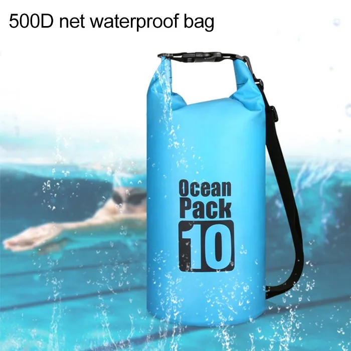 Outdoor Waterproof Single Shoulder Bag Dry Sack PVC Barrel Bag, Capacity: 3L (Sky Blue)