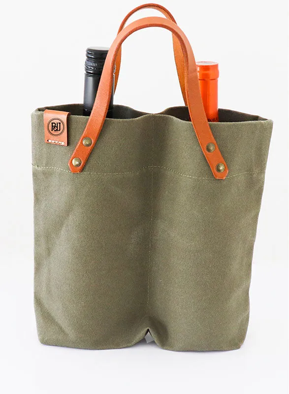 Pieter de Jager – Wine Bag – Olive Green
