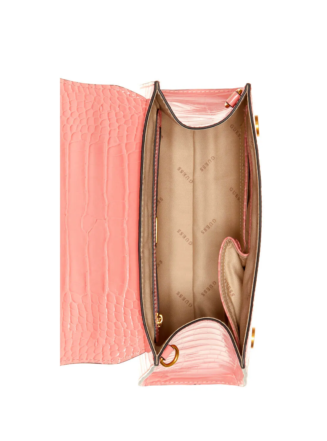 Pink Croc Stephi Top Handle Satchel