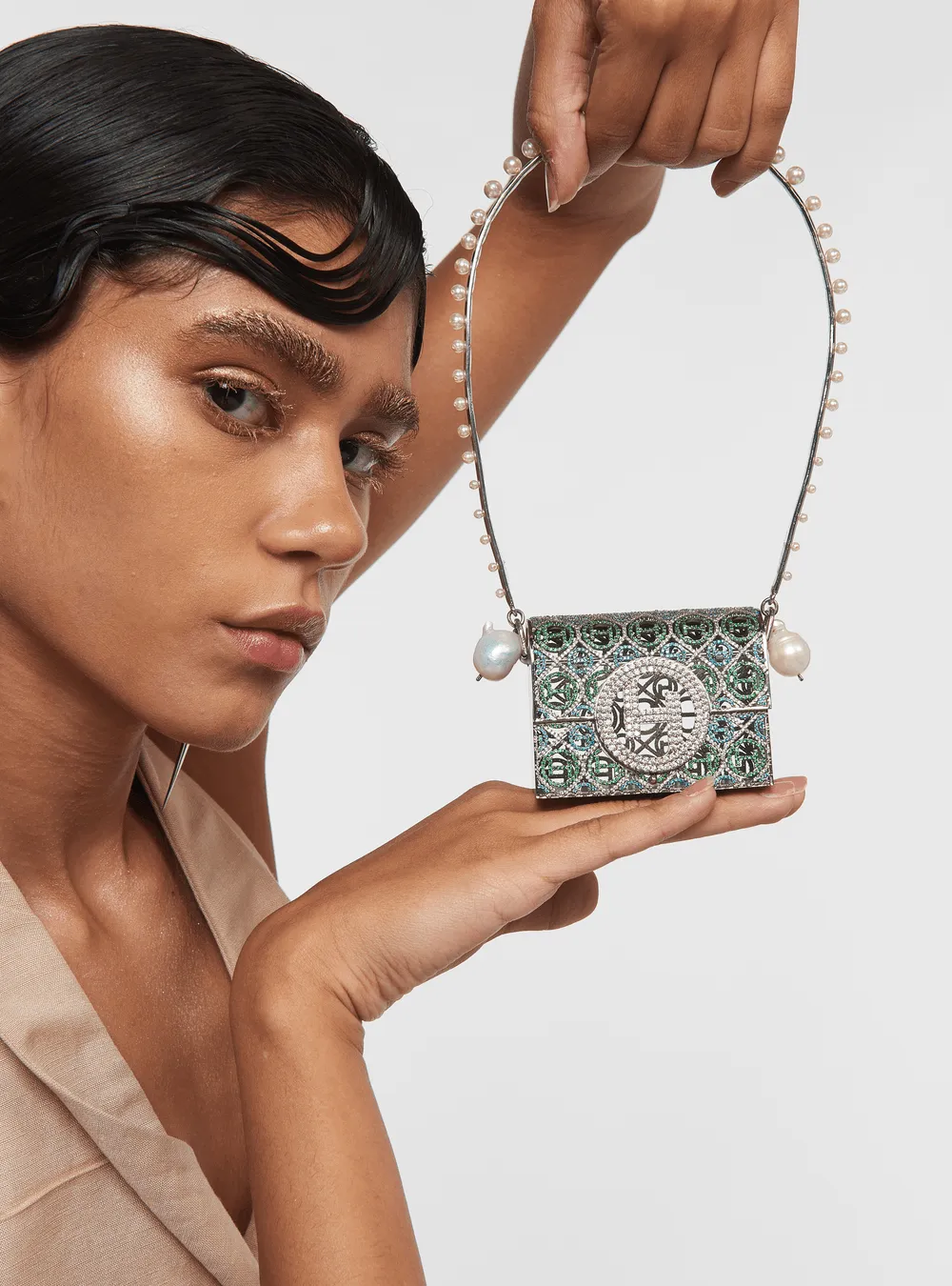Pooja Hegde In Pico Minaudiere Couture Bag