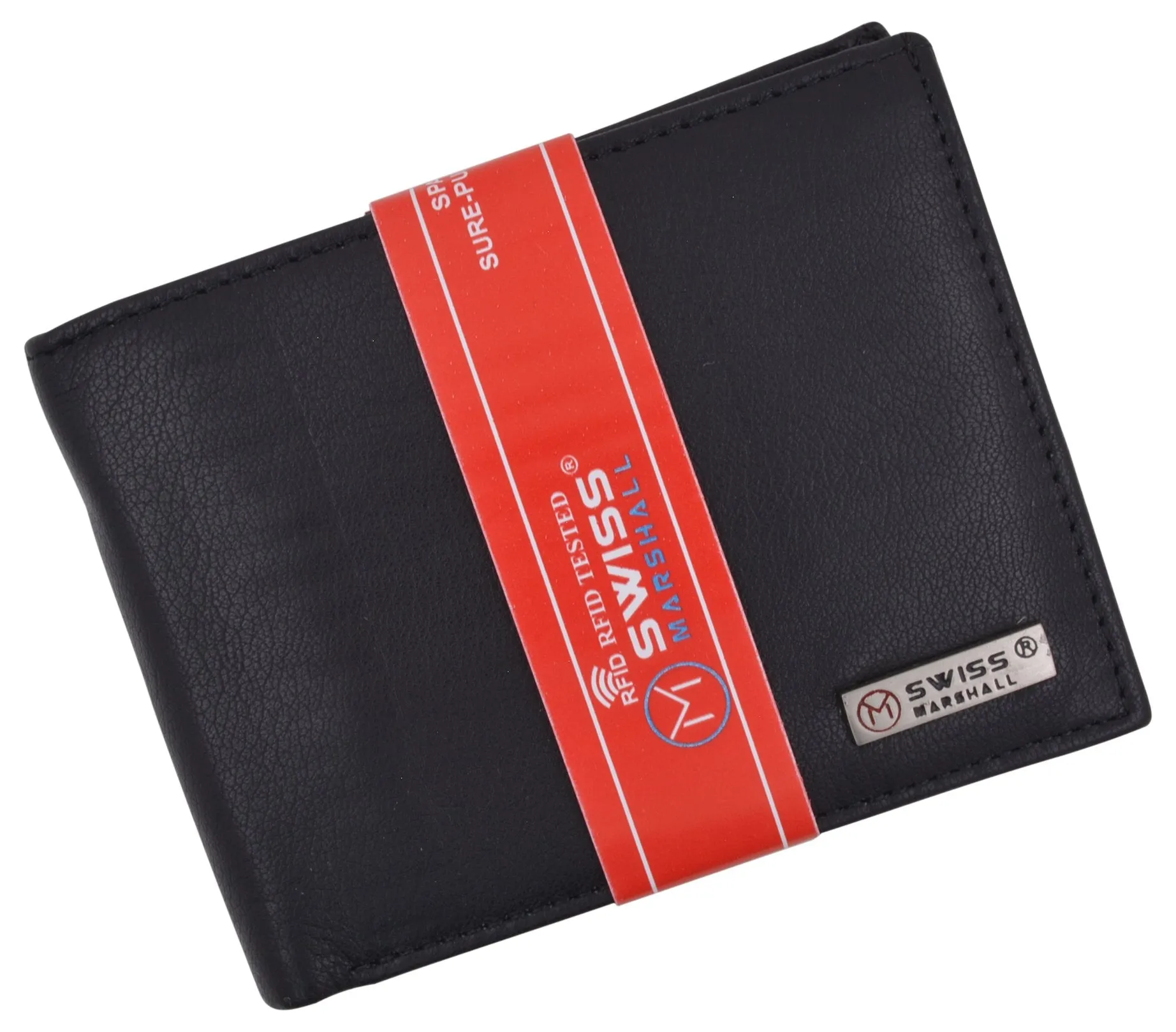 RFID Security Blocking Men's Slim Bifold Credit Card ID Leather Wallet Logo RFIDGT53LGP