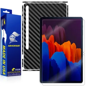 Samsung Galaxy Tab S7  12.4'' (2020) Screen Protector -  Black-Carbon Skin