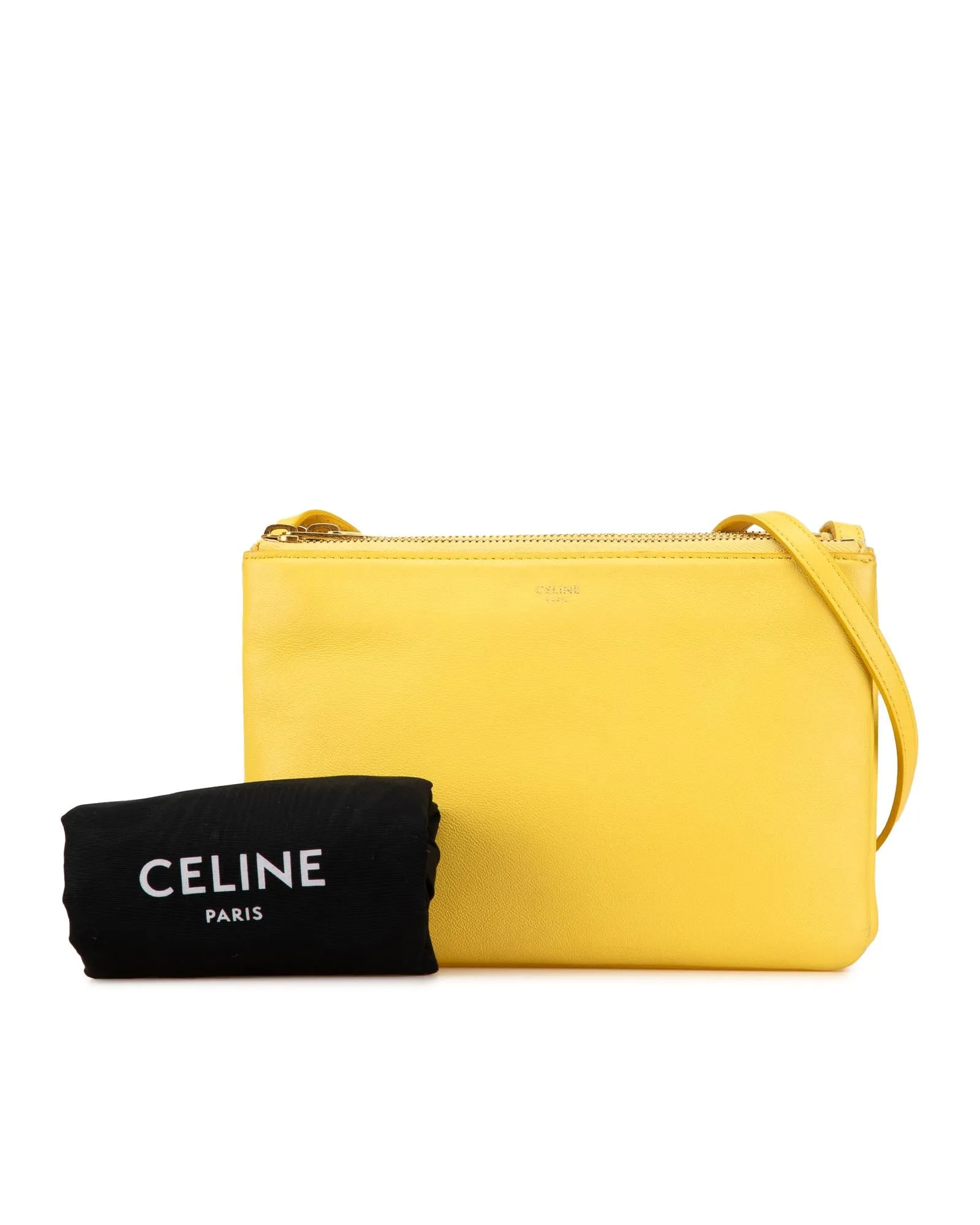 Small Leather Trio Crossbody Bag with Multiple Compartments