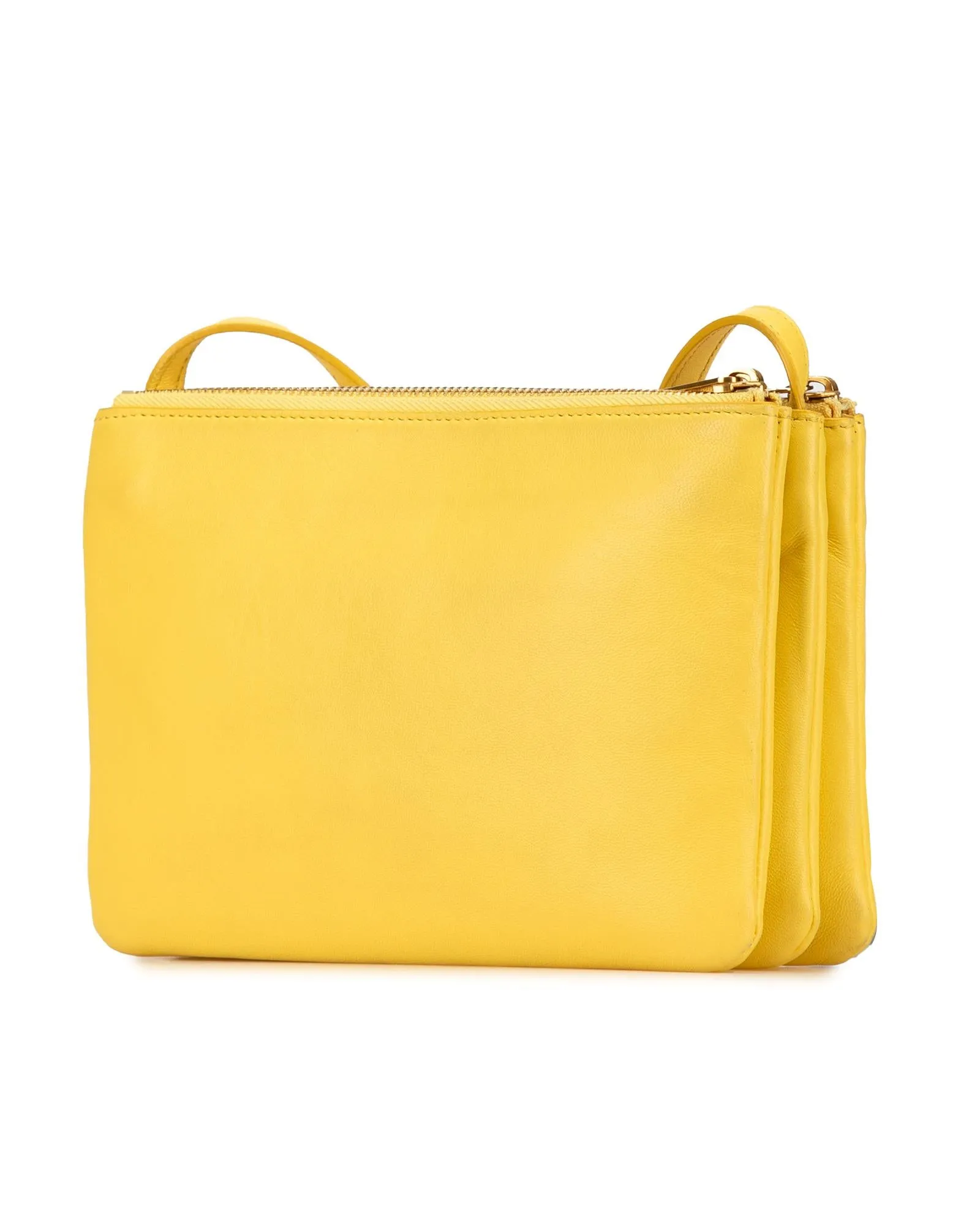 Small Leather Trio Crossbody Bag with Multiple Compartments