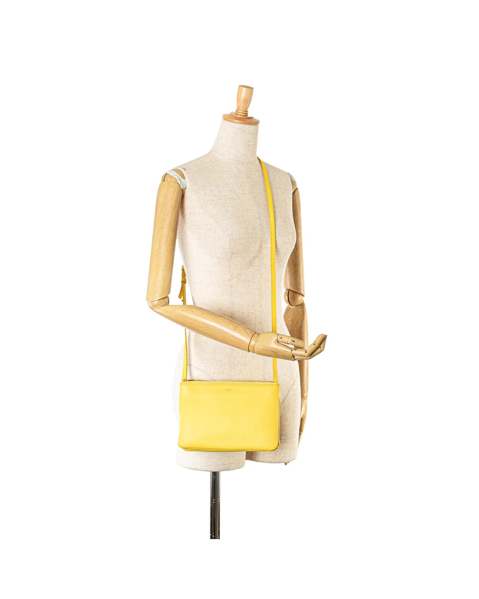 Small Leather Trio Crossbody Bag with Multiple Compartments
