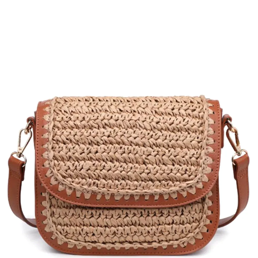 STRAW CROSSBODY BAG