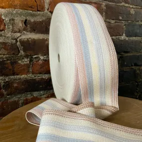 Striped Cotton Webbing - Earth Tones - 2.5" Wide