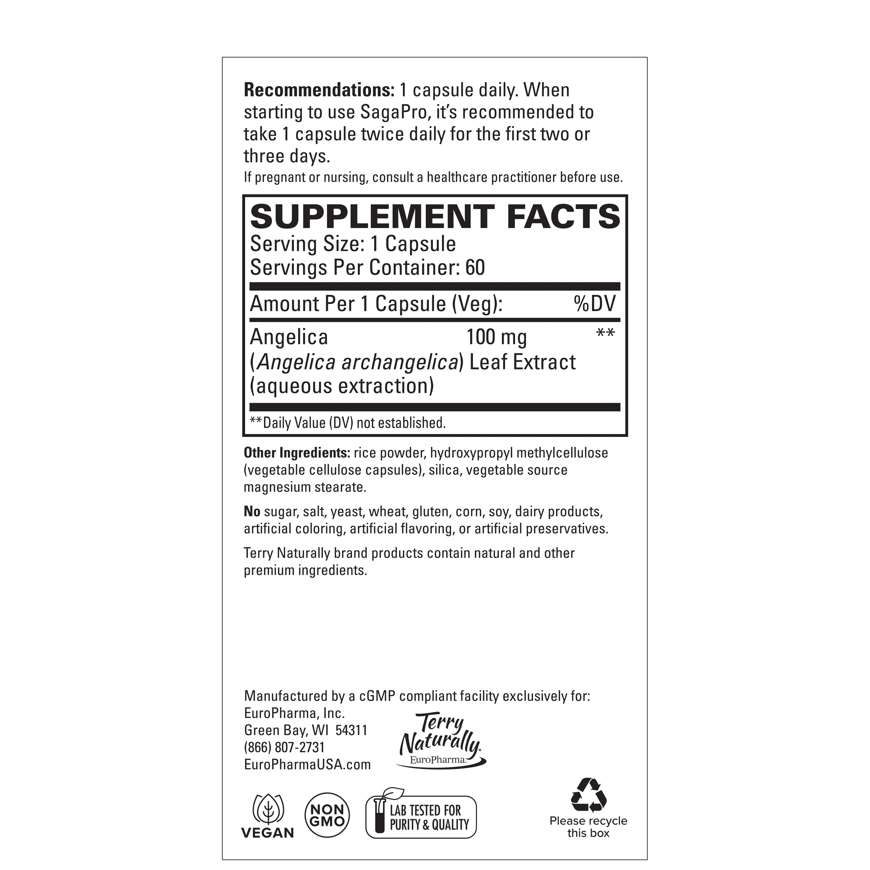 Terry Naturally SagaPro Bladder Health 60ct