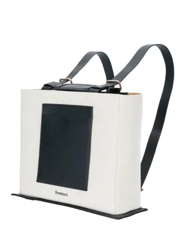 Urban Hybrid Canvas Structured Tote Backpack