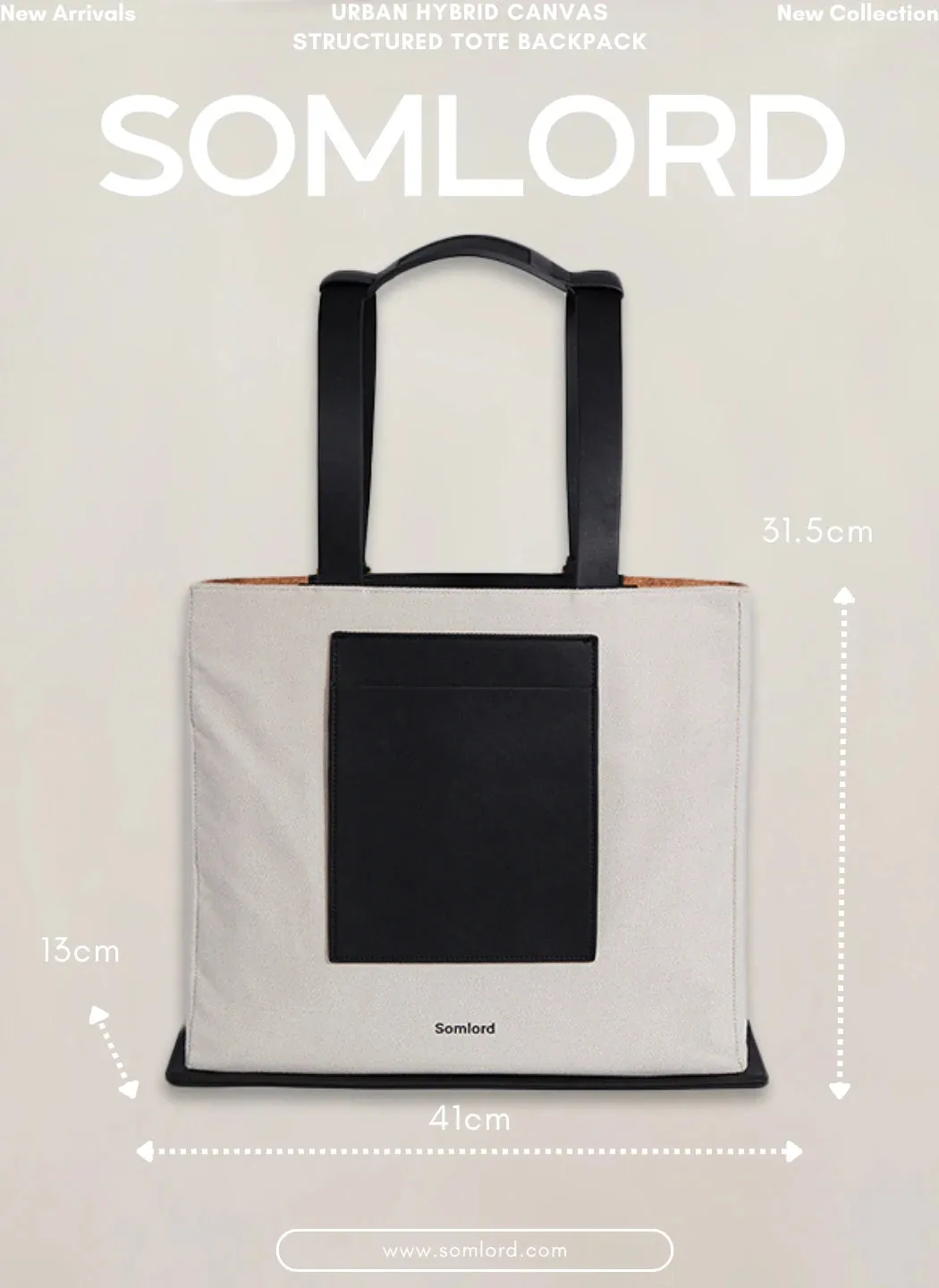 Urban Hybrid Canvas Structured Tote Backpack