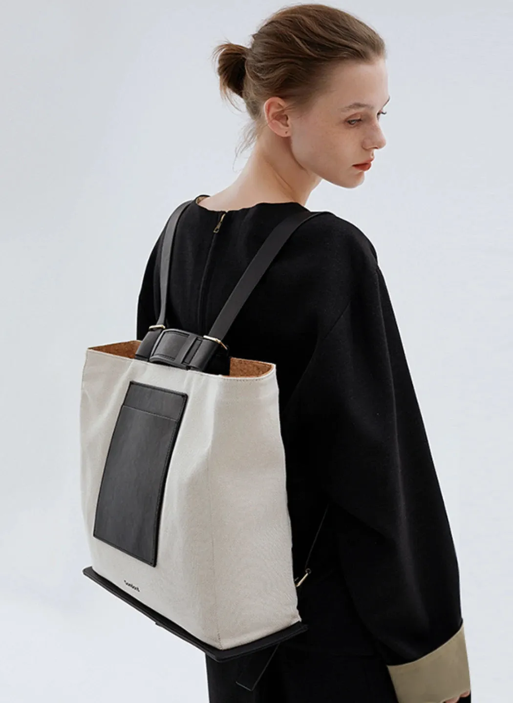 Urban Hybrid Canvas Structured Tote Backpack