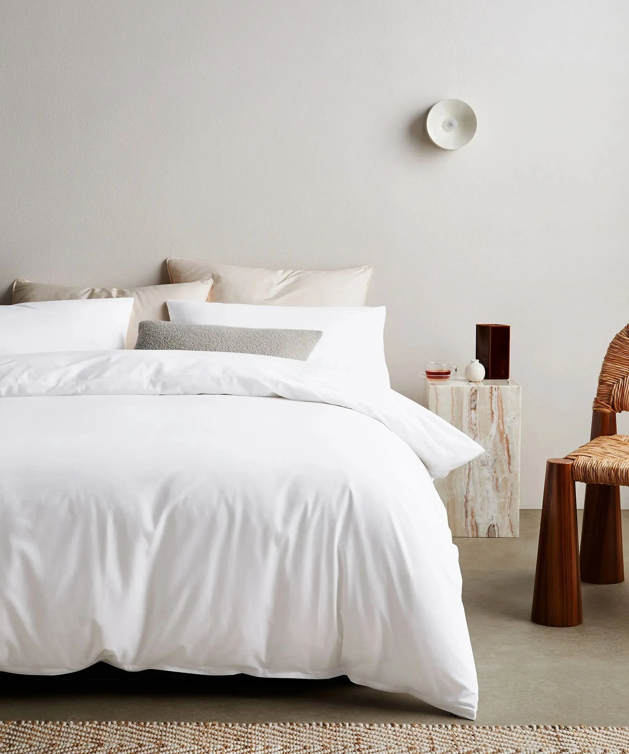 White Tencel Cotton Pillowcase