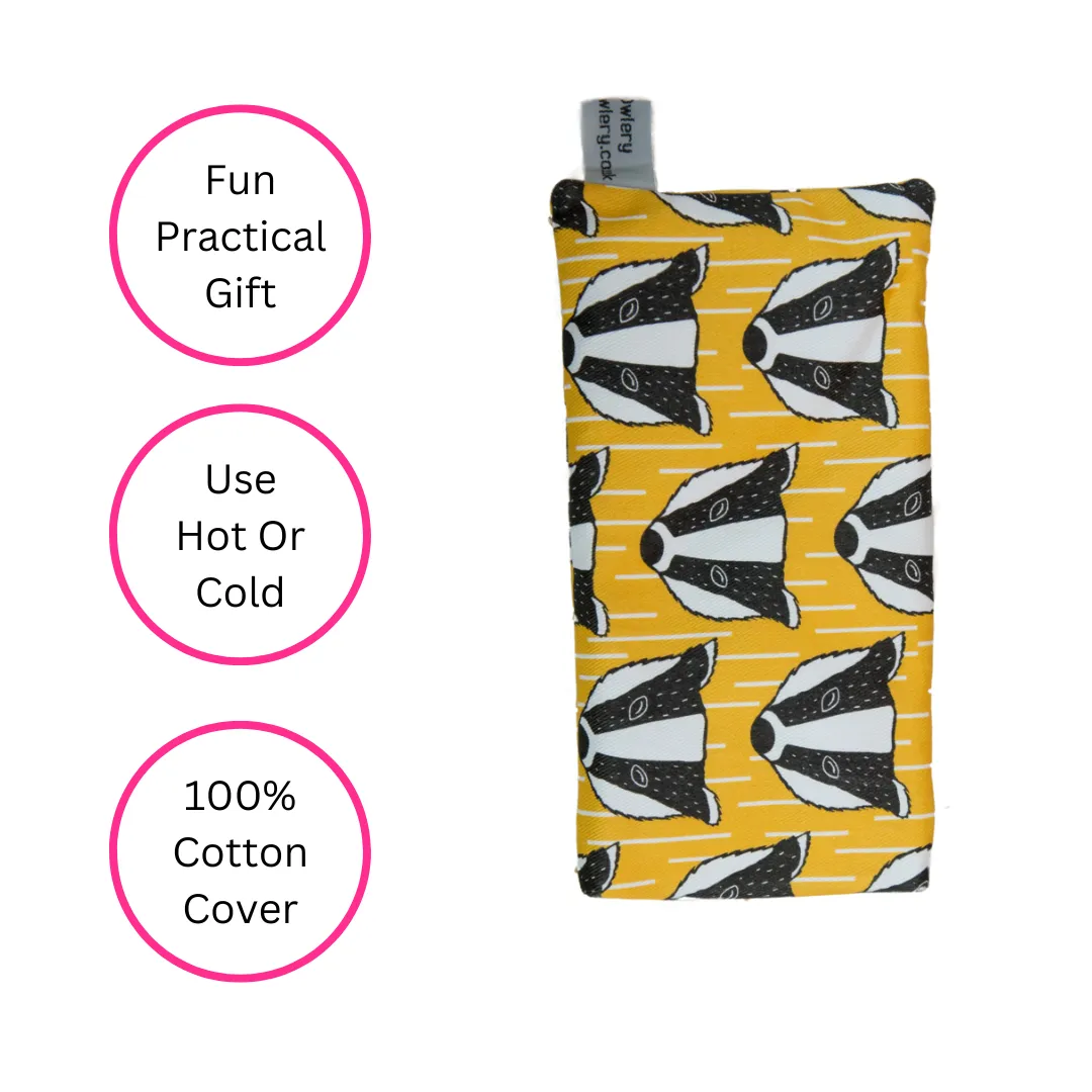 YELLOW BADGER MICROWAVEABLE WHEAT BAG